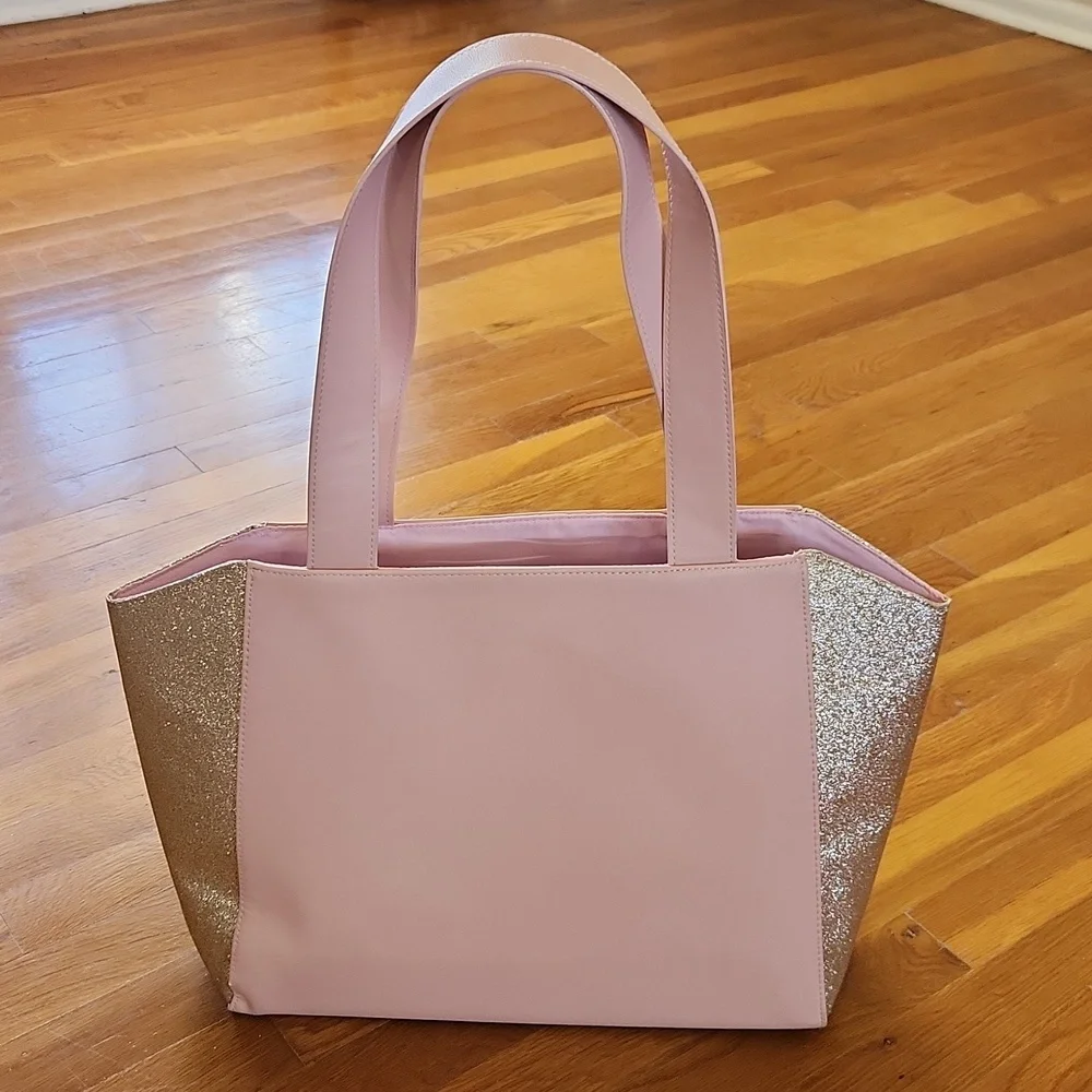 Jimmy Choo Blush Glitter Weekender Tote